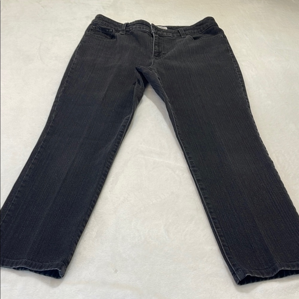 CHICOS PLATINUM SIZE 1.5/10P Women's Black Jeans
